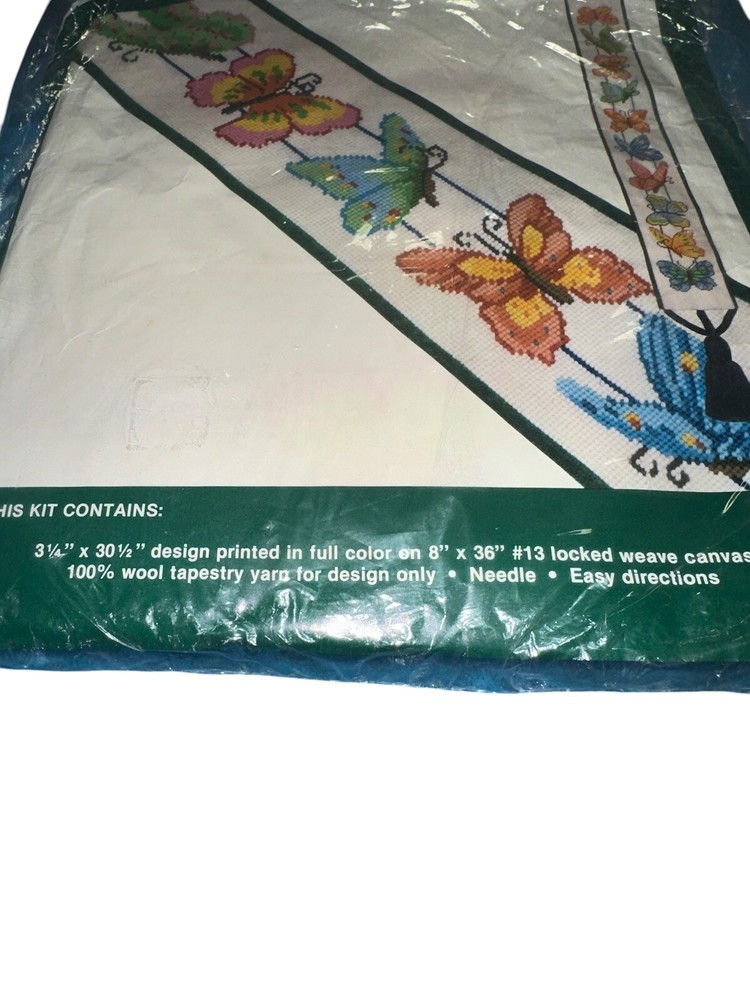 Elsa Williams Creative Canvaswork Needlepoint Kit Butterfly Bellpull 06219 Wool