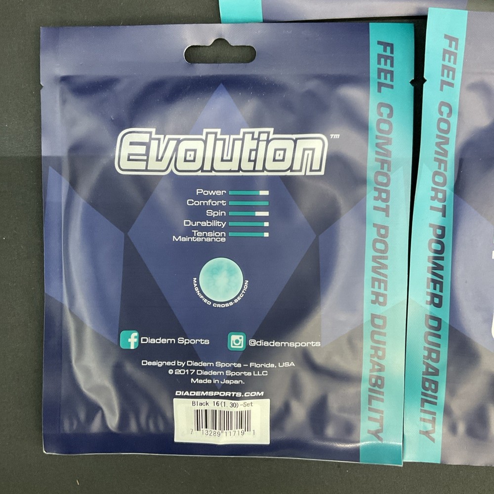 Diadem Evolution Black 16g Tennis String