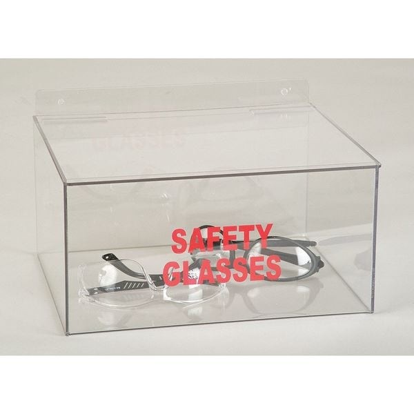 Safety Glasses Dispenser, Tray, 20 Pairs, Petg, 7 In H X 11 7/16 In W X 9 1/2