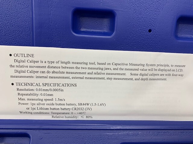 20" / 500MM LONG DIGITAL ELECTRONIC CALIPER 4" JAWS WITH FLAT ENDS