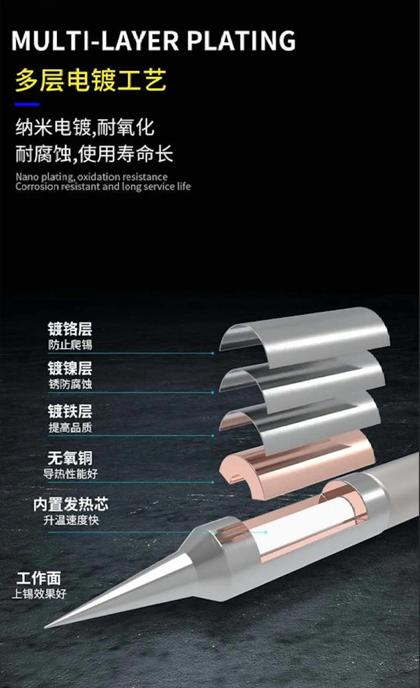 MECHANIC Original Precision T210 Soldering Iron Tip, C210 TS Pointer Tip