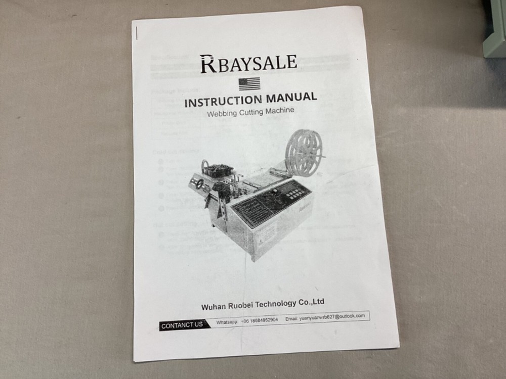 RBaysale Webbing Cutting Machine LCD Display Cold Hot Cutter Damaged Open Box