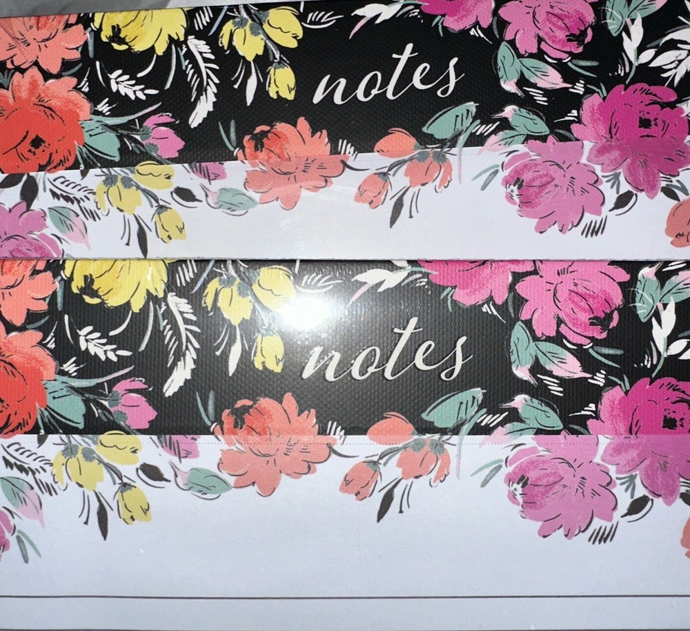 PUNCH STUDIO “notes” BEAUTIFUL FLORAL PRINT 💐 NOTE PADS 2 x 80 Pages