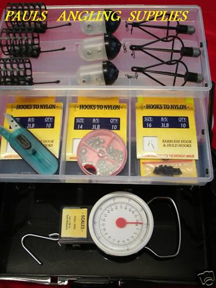 Fishing Box Feeder Set Hooks Scales Method + Swimfeeder