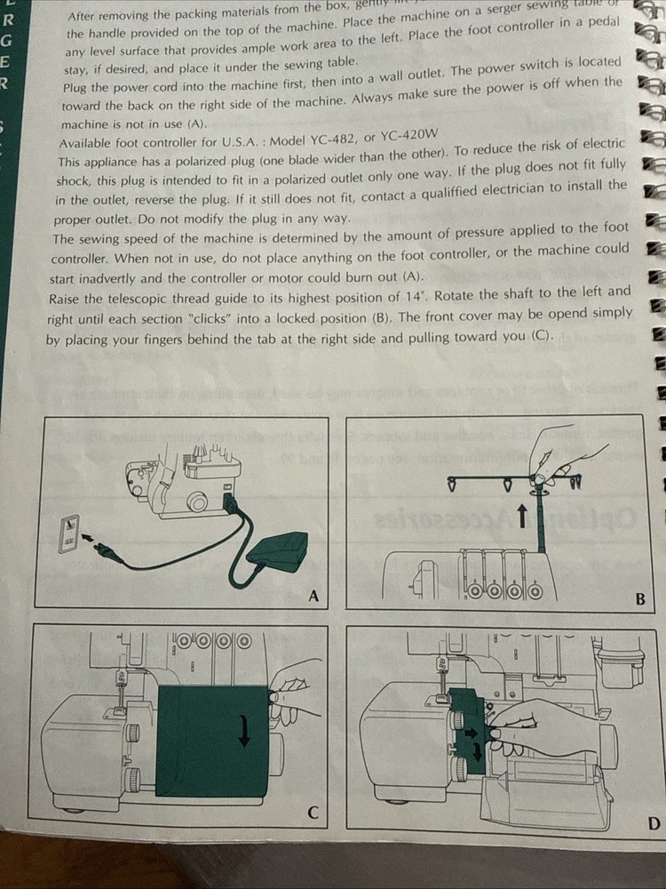 Vtg Baby Lock Eclipse BLEIDX Instruction Manual