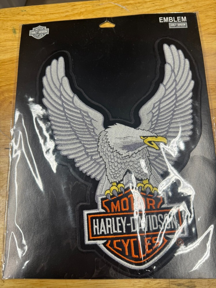 Harley-Davidson Eagle Bar & Shield Sew-On Patch 10.25" New Sealed