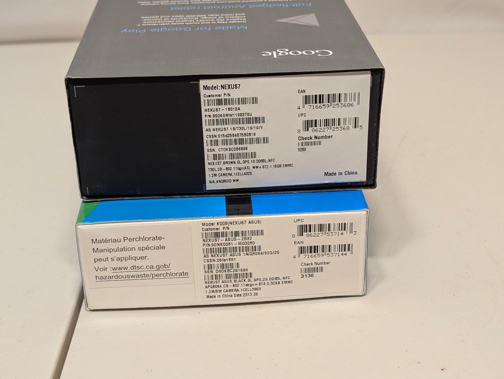 EMPTY BOX For Google Nexus 7 1st and 2nd Gen - Original Manual/Inserts