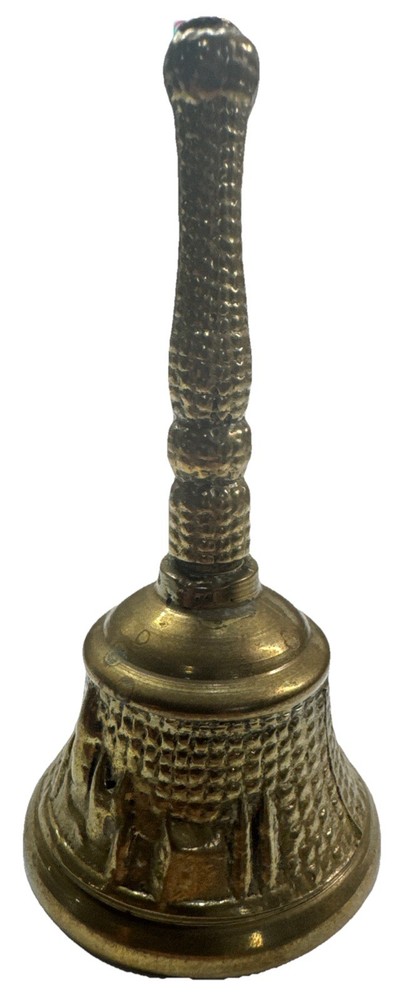 Antique Solid Brass Bell School Dinner  Christmas 3.75”