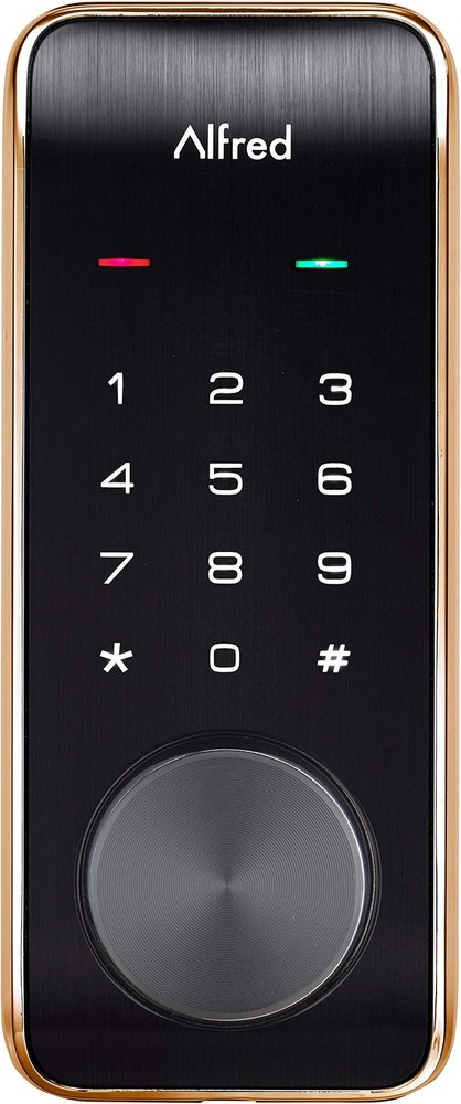 Alfred DB2-B Smart Door Lock Deadbolt Touchscreen Keypad, Pin Code + Key Entr...