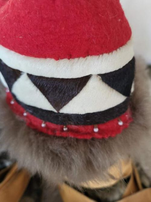 Vintage Handmade Fur, Skin, Leather, Felt & Glass Beaded Native Alaskan Mukluks
