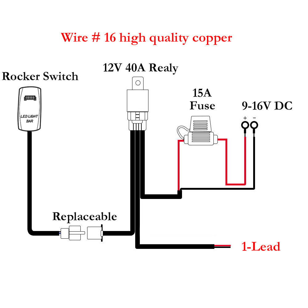 FOR Polaris Ranger XP 1000/1000 Crew 12" LED Light Bar Combo+ Rock Switch Wiring