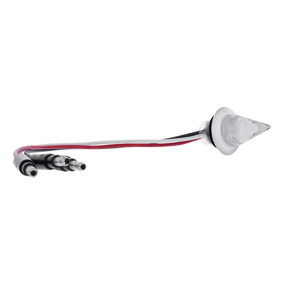 Amber LED / Clear Lens Dual Function Mini Spike Light SS Bezel Clearance/Marker