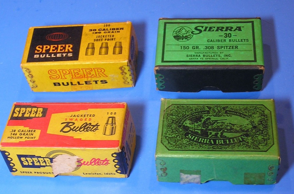 Vintage Sierra and Speer Empty Bullet Boxes