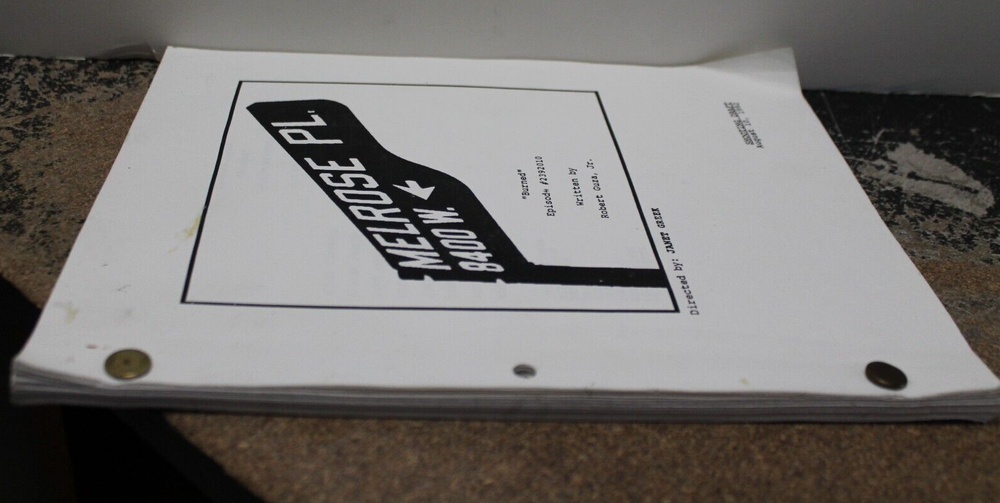 MELROSE PLACE "Burned" episode Shooting Draft (Aug 10, 1992)