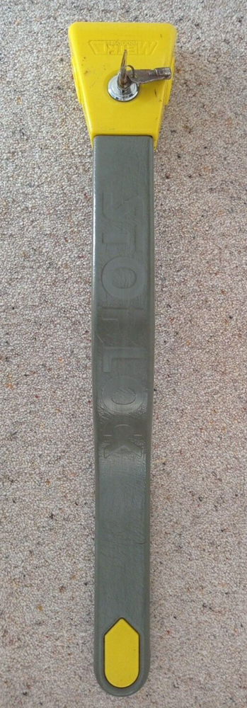 Vintage STOPLOCK Steering Wheel Immobiliser with 2 keys Working Crook Lock