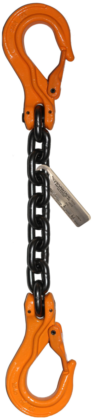 3/8 x 10' Grade 100 Lifting Chain Sling Single Leg Safety Latch Tagged Overhead