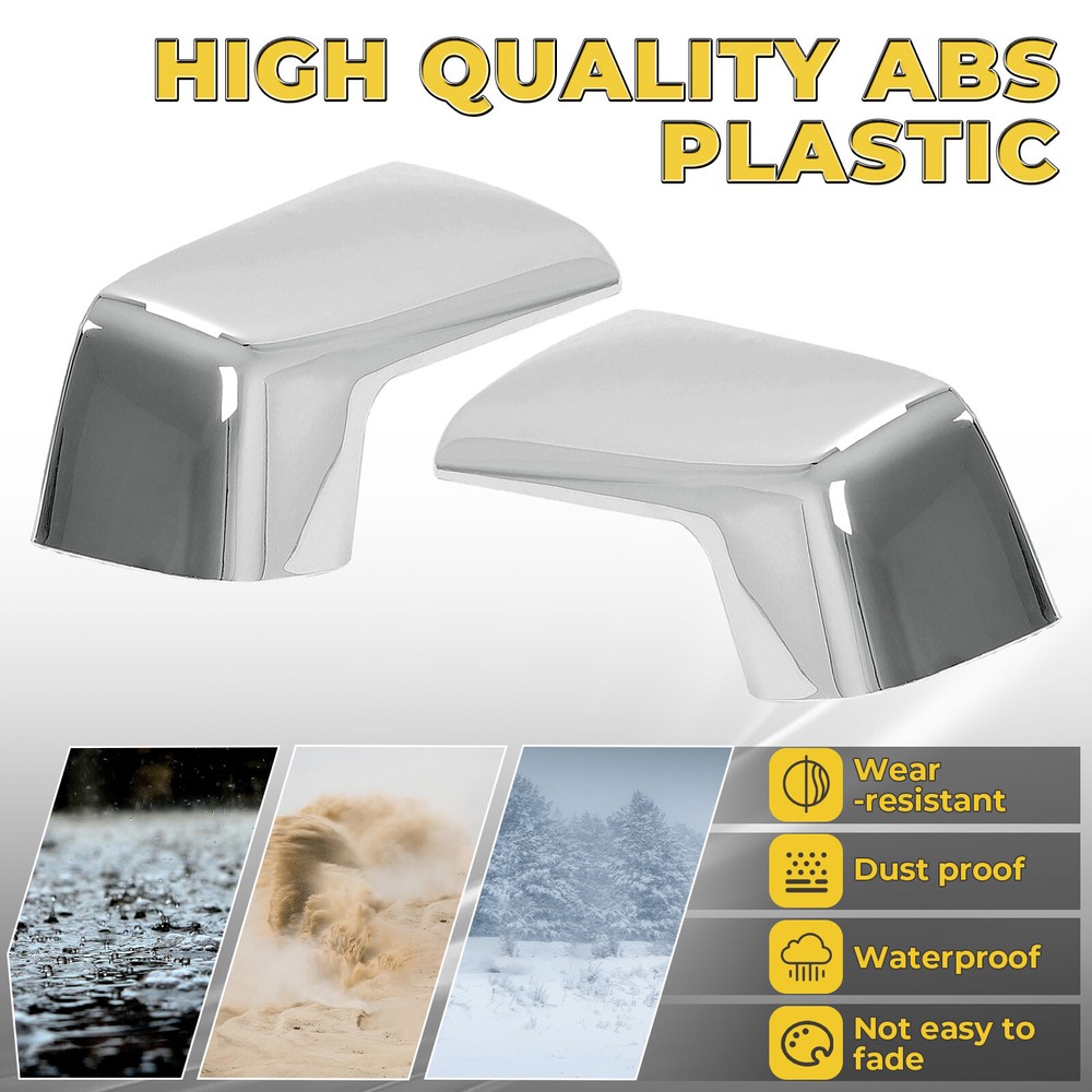 For Chevy Silverado 1500 2019-2024 Pickup Chrome Replacement Mirror Cap Covers