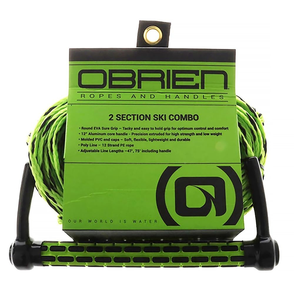 O'Brien 2 Section Wakeboard Water Ski Rope,Green