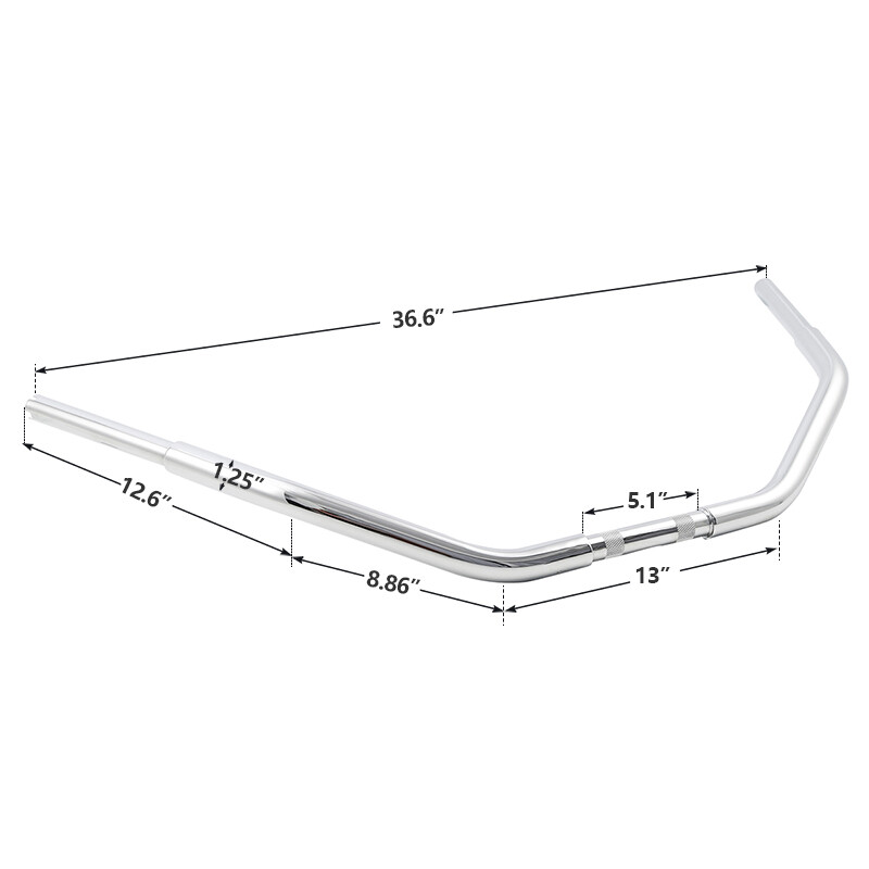 3.5" Rise Handlebar Fit For Harley Sportster XL 883 Softail Dyna Road King FLHR