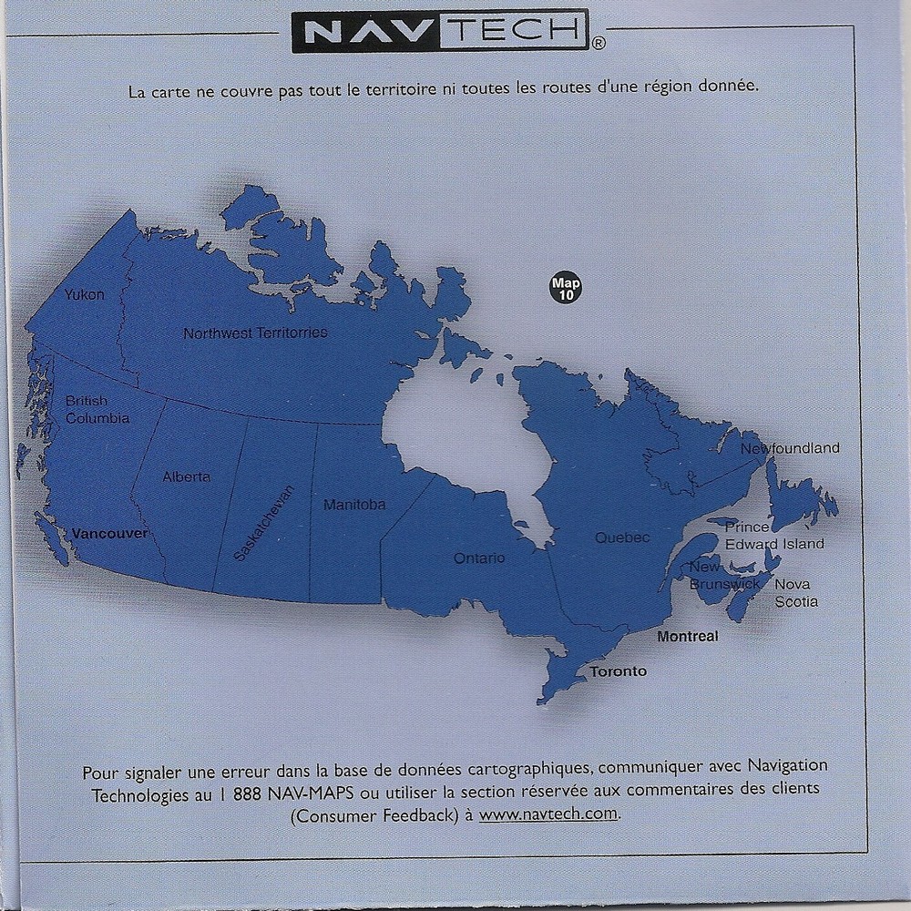 2011 Final Update for Mercedes CD Base Navigation Disc #10 Cover ONLY CANADA Map