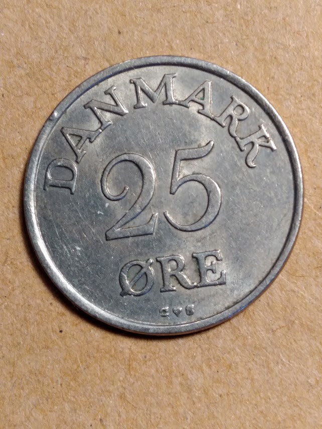 1957 Denmark 25 Ore