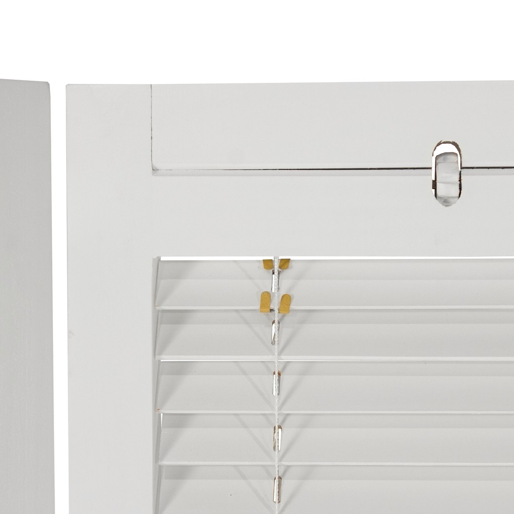 6 ft. Tall Adjustable Shutter Room Divider White 4 Panel