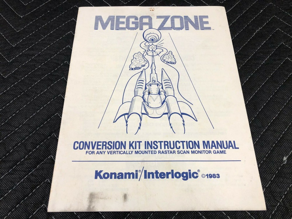 Konami Interlogic Mega Zone Arcade Game Machine Operating Manual Schematics