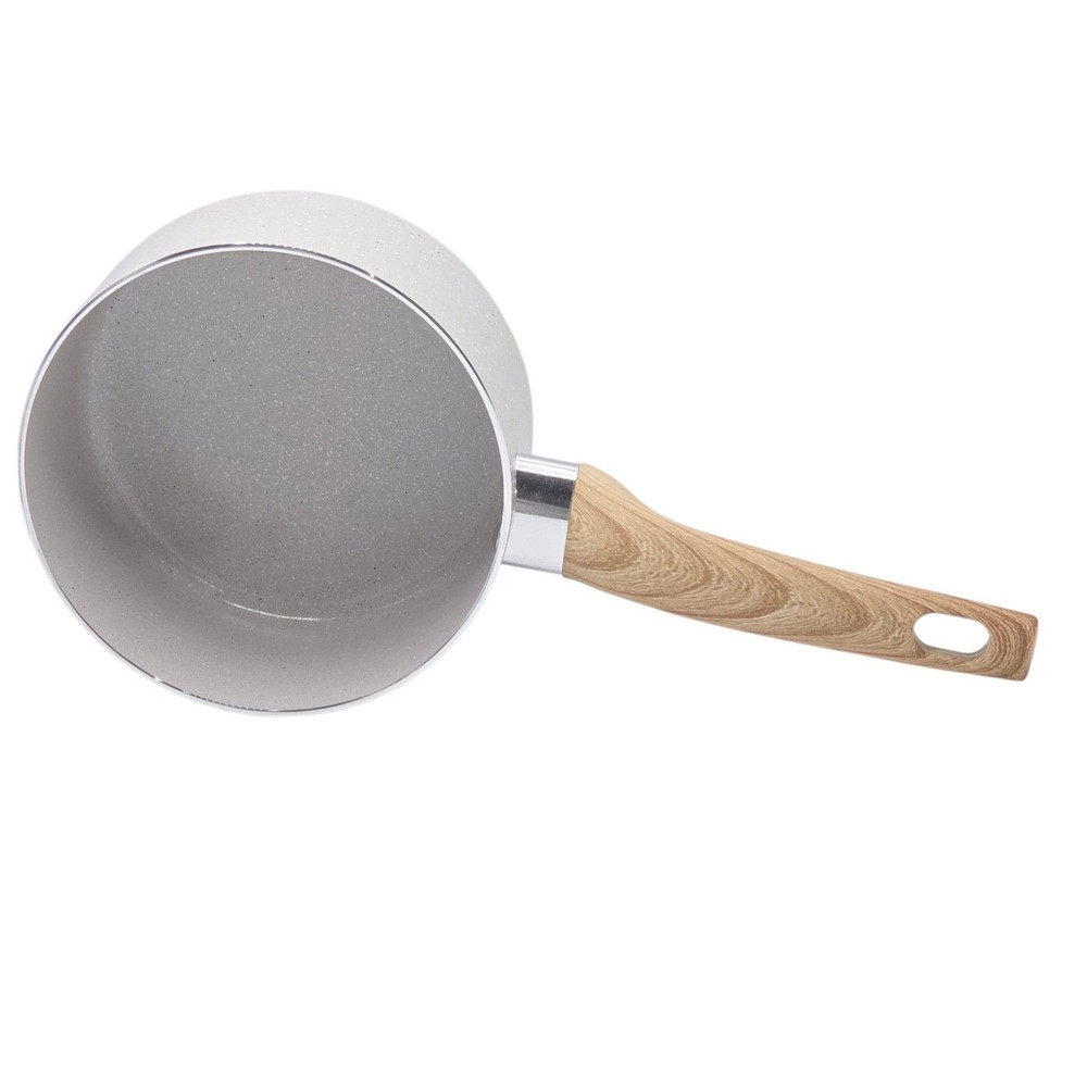 Masterclass 8pc Ceramic Nonstick Cookware Set Pots And Pans Cream Not Induction