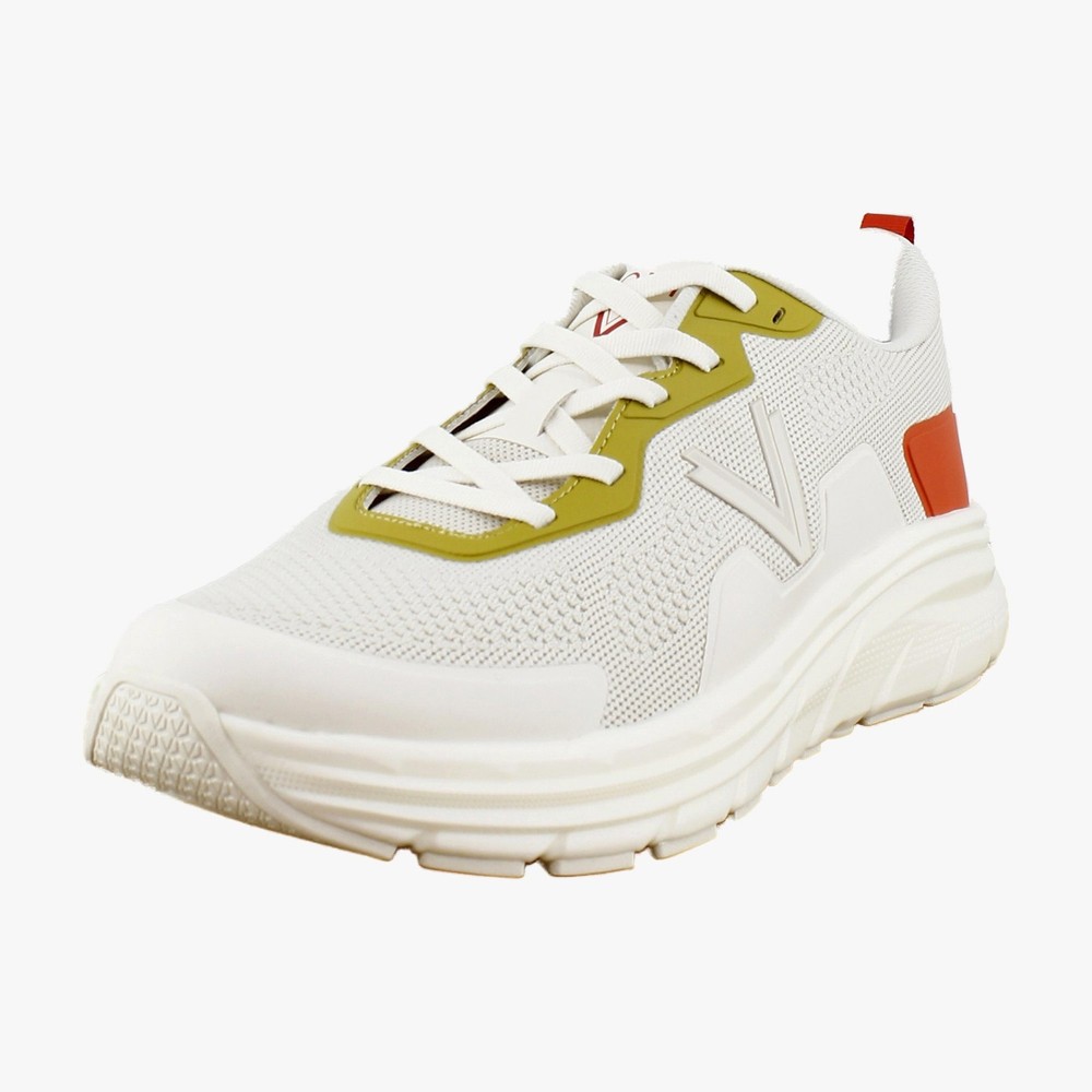 Vionic Mens Walk Max Mens Athletic Cream/Tangerine Tango