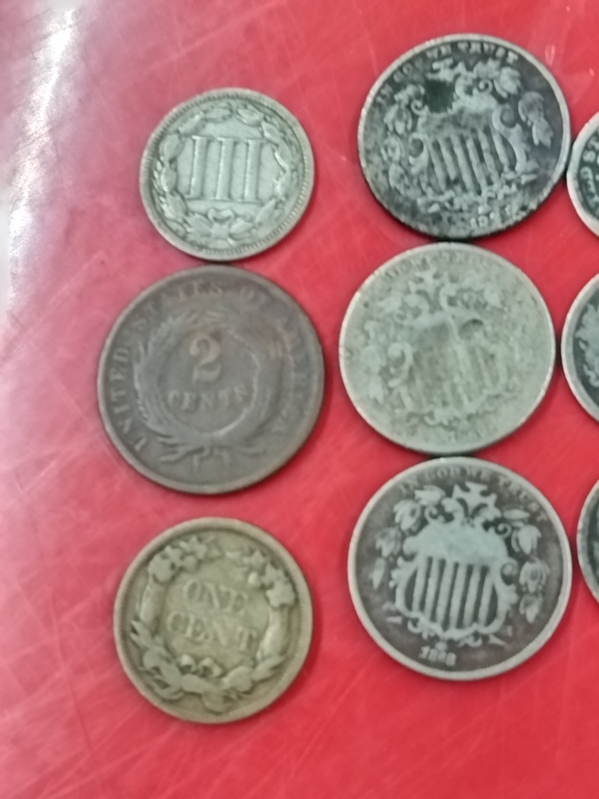 Lot of 15 Mixed Lowball Civil War Era 1842-1889 Silver/Copper Coins Penny-Dime