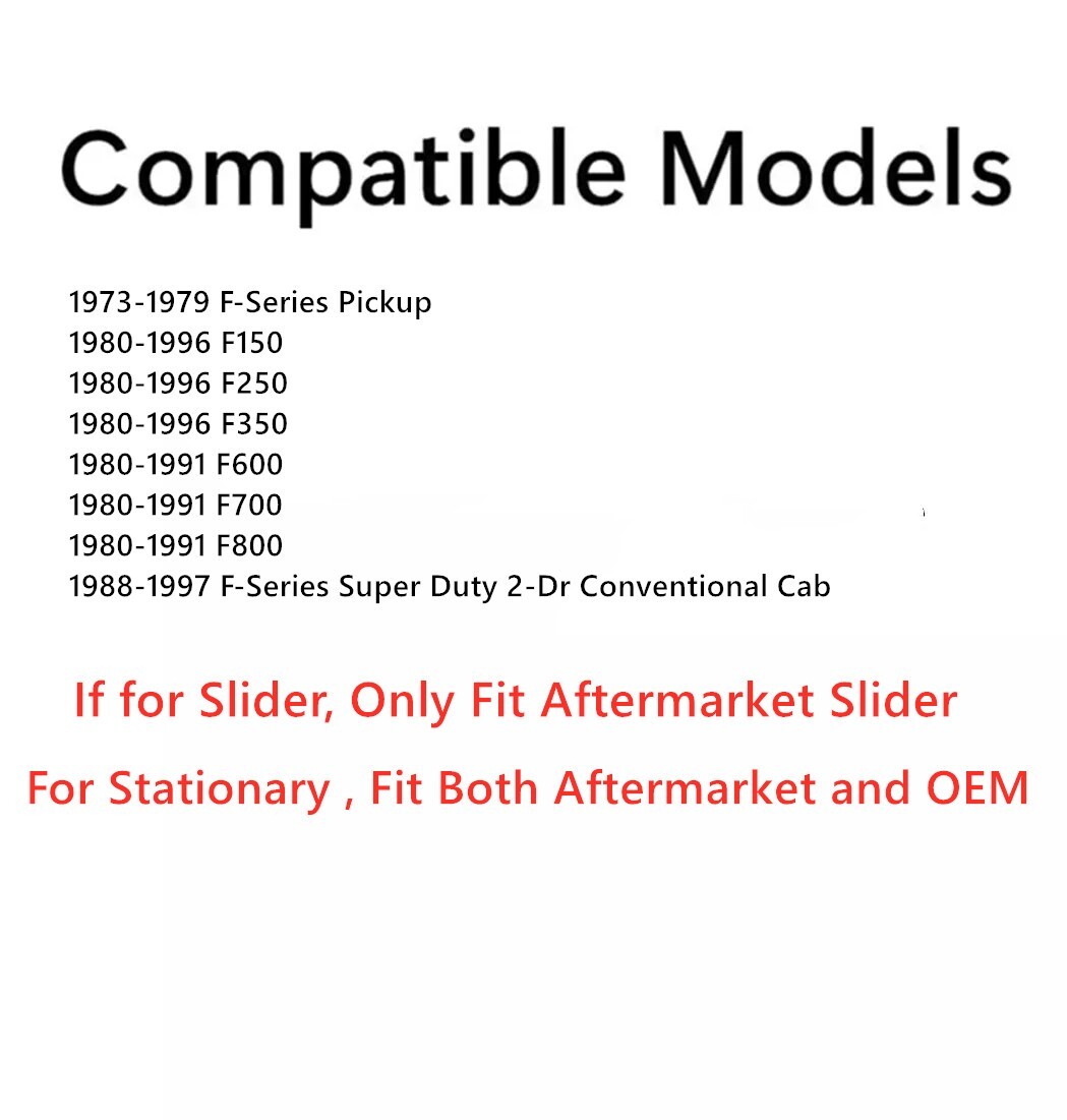 Gasket For Ford F100 F250 F350 F600 F700 F800 Rear Slider/ Stationary Back Glass