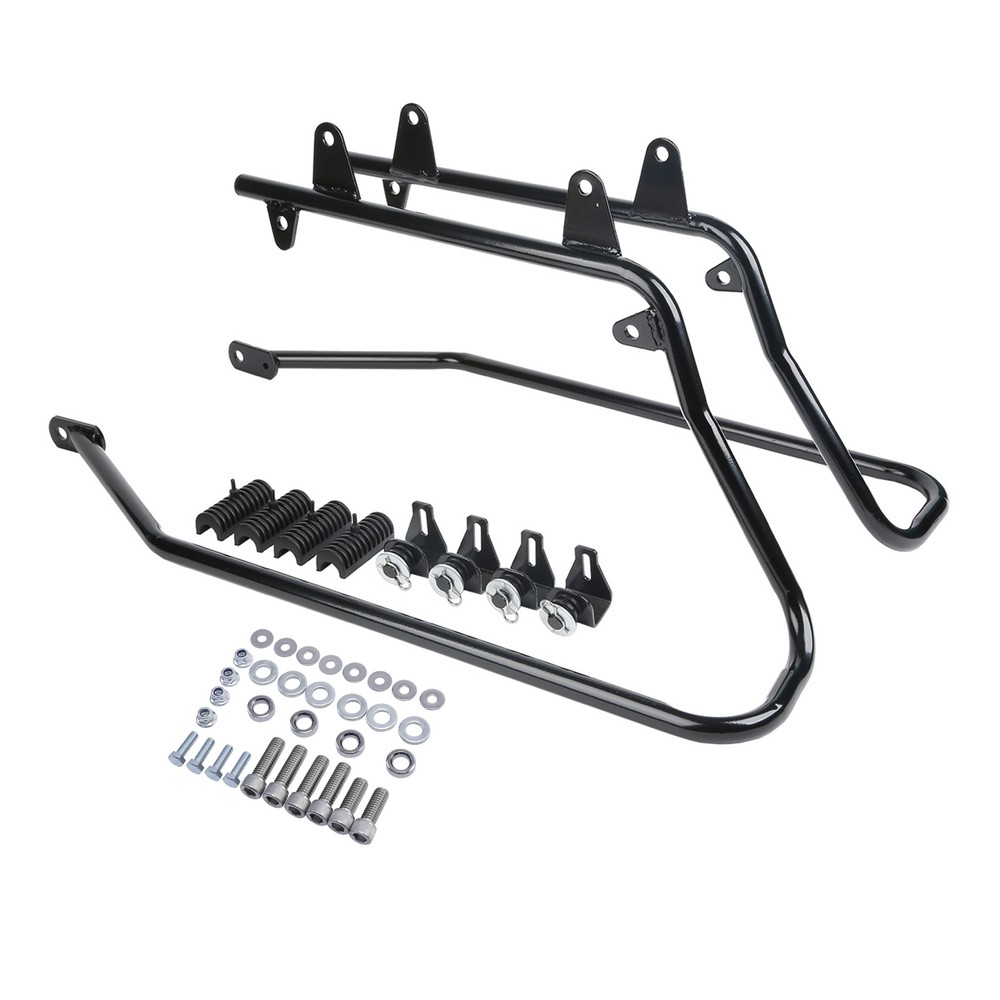 Hard Saddlebag Saddle bag Conversion Brackets Hardware For Harley Softail 84-17