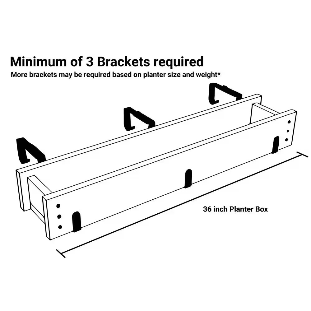 Adjustable Window Planter Box Single Metal Bracket