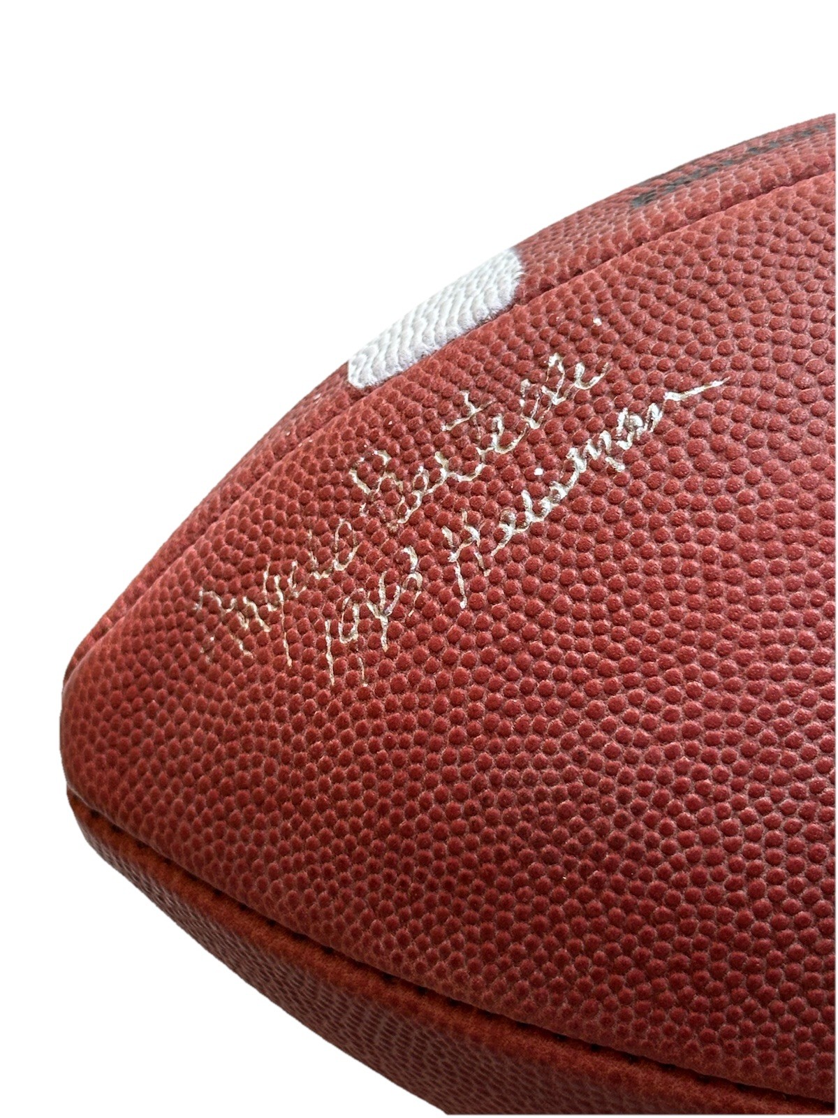Angelo Bertelli Paul Hornung Signed Wilson Game Issued Football Notre Dame JSA