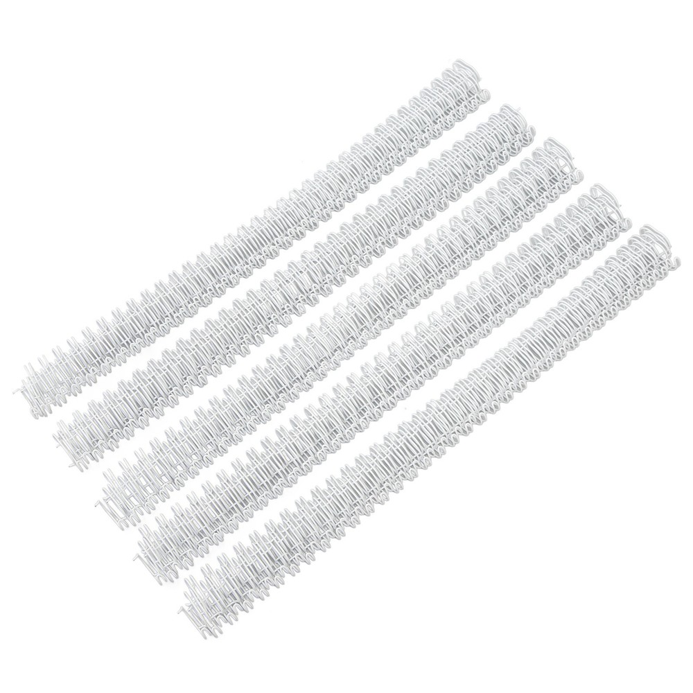 White 100x Double Loop Wire Binding Spine 60 Sheet Capacity 3:1 Pitch 34 Loop 9.