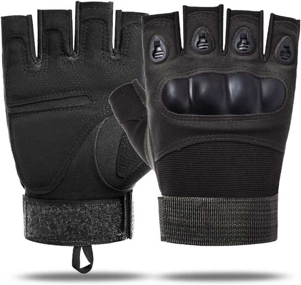 Knuckle Protection Fingerless Workout Training Gloves
