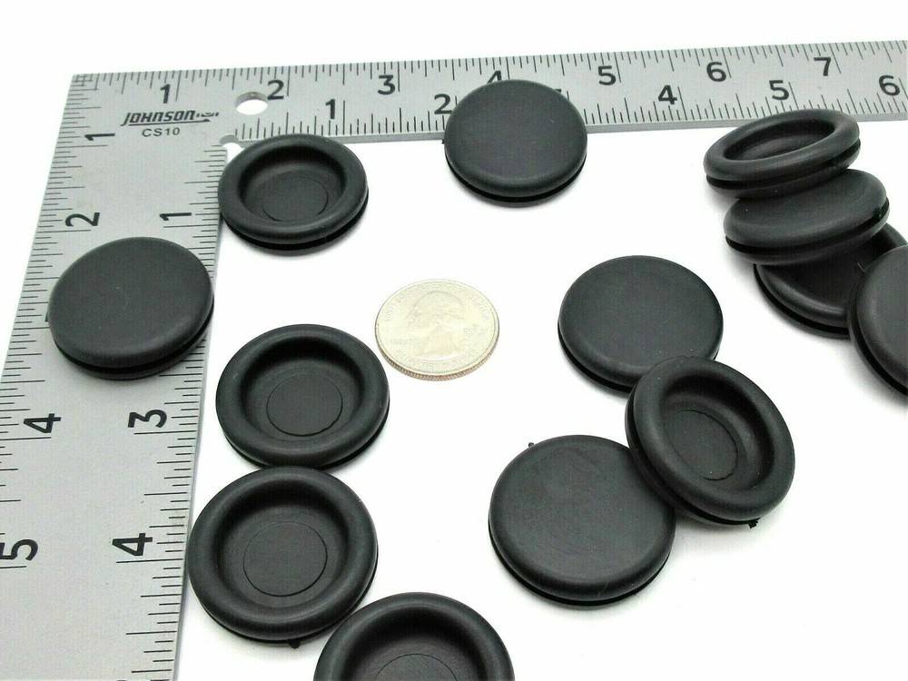 3/4" Rubber Panel Plug Knockout Solid Grommet Fits 1/16" Panels Electrical MRO