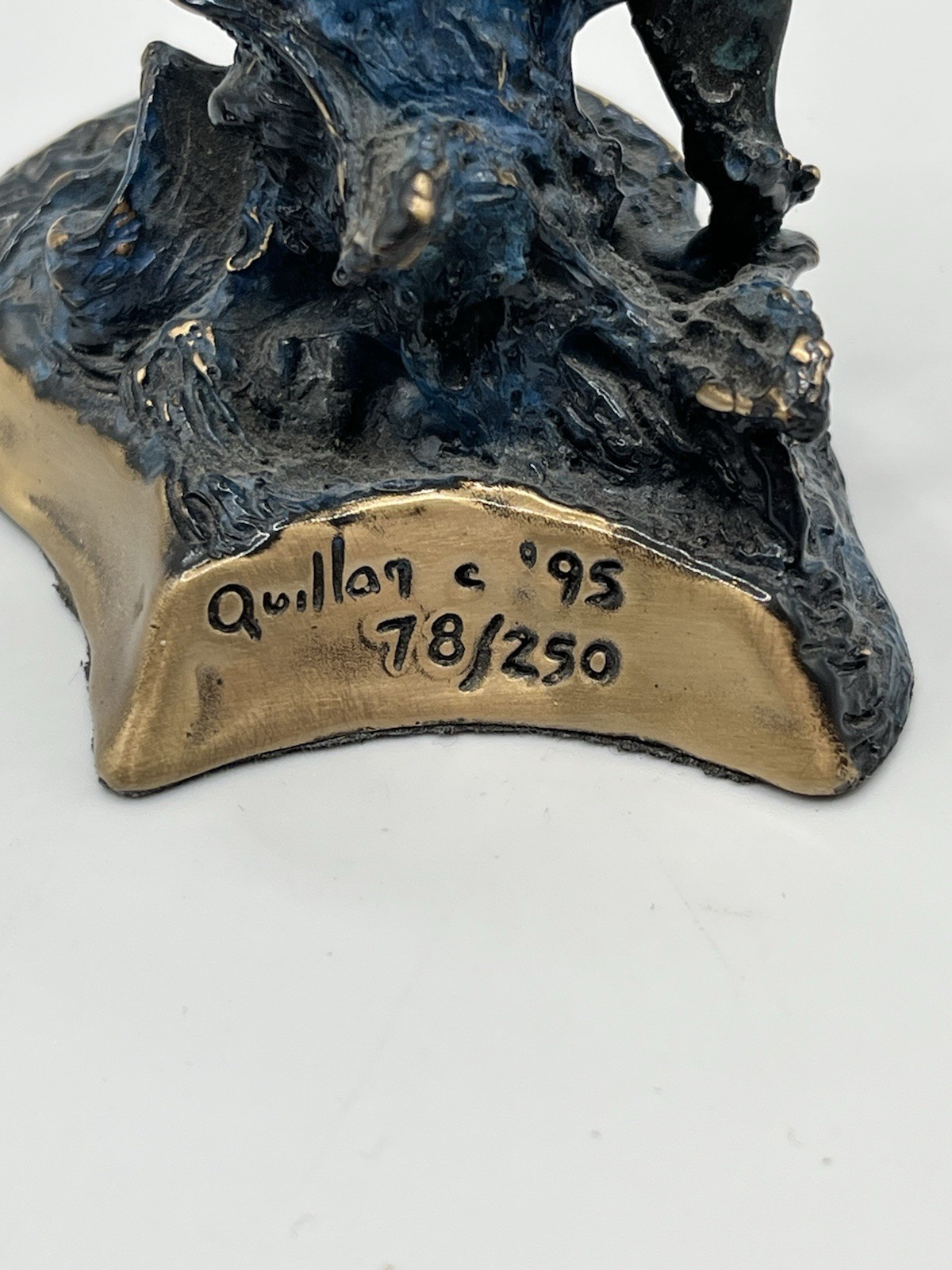 Joseph Francis Quillan "Babies Breath" Bronze Dolphin Sculpture Signed Ltd Ed