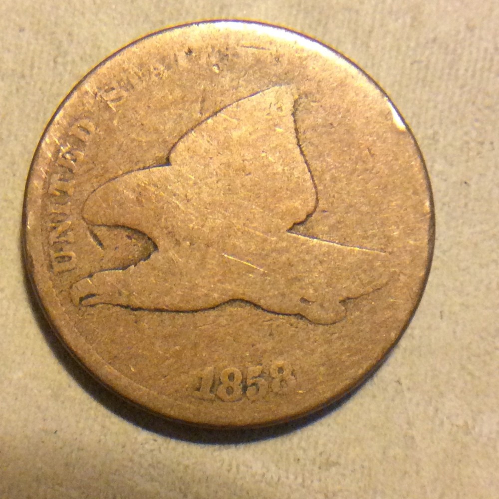 1858 FLYING EAGLE CENT  LOWER GRADE   B-91 FREE SHIPPING
