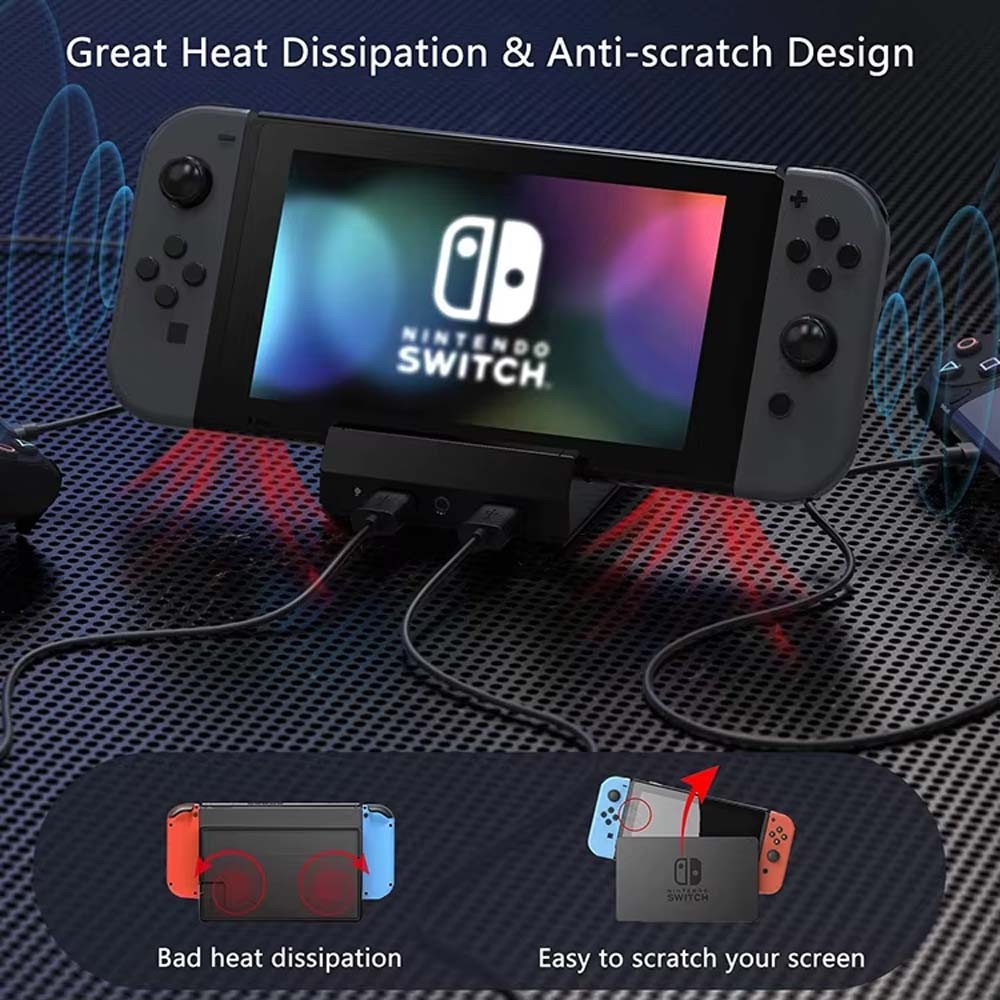 Multi-Functional Versatile Heat-Dissipating Switch Cooling & Screen Casting Dock