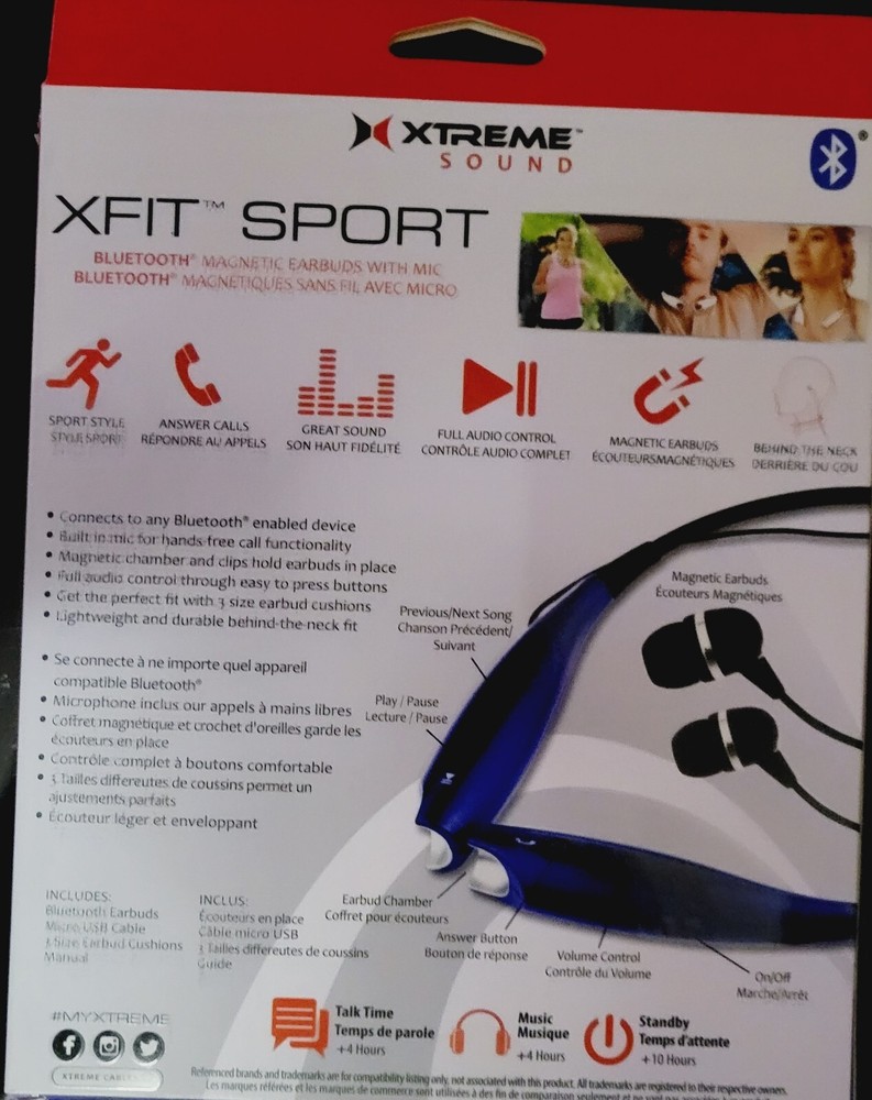 XFIT SPORT bluetooth earbuds with mic