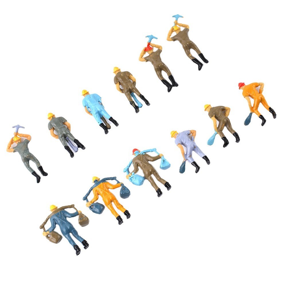 12* Railway Workers Figures Workers Figures Train Railway Worker People 4 Poses