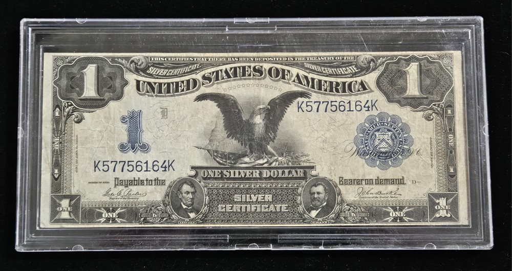1899 Silver Certificate Note Black Eagle Large $1 Bill