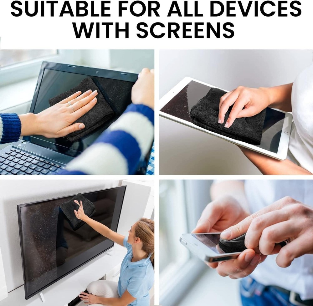 TV Screen Cleaner Set with Microfiber Cloth - 4 Pack