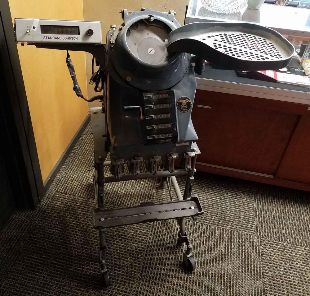 Retro Standard Johnson Coin Counting Machine | Card, Feeder | Digital Totalizer