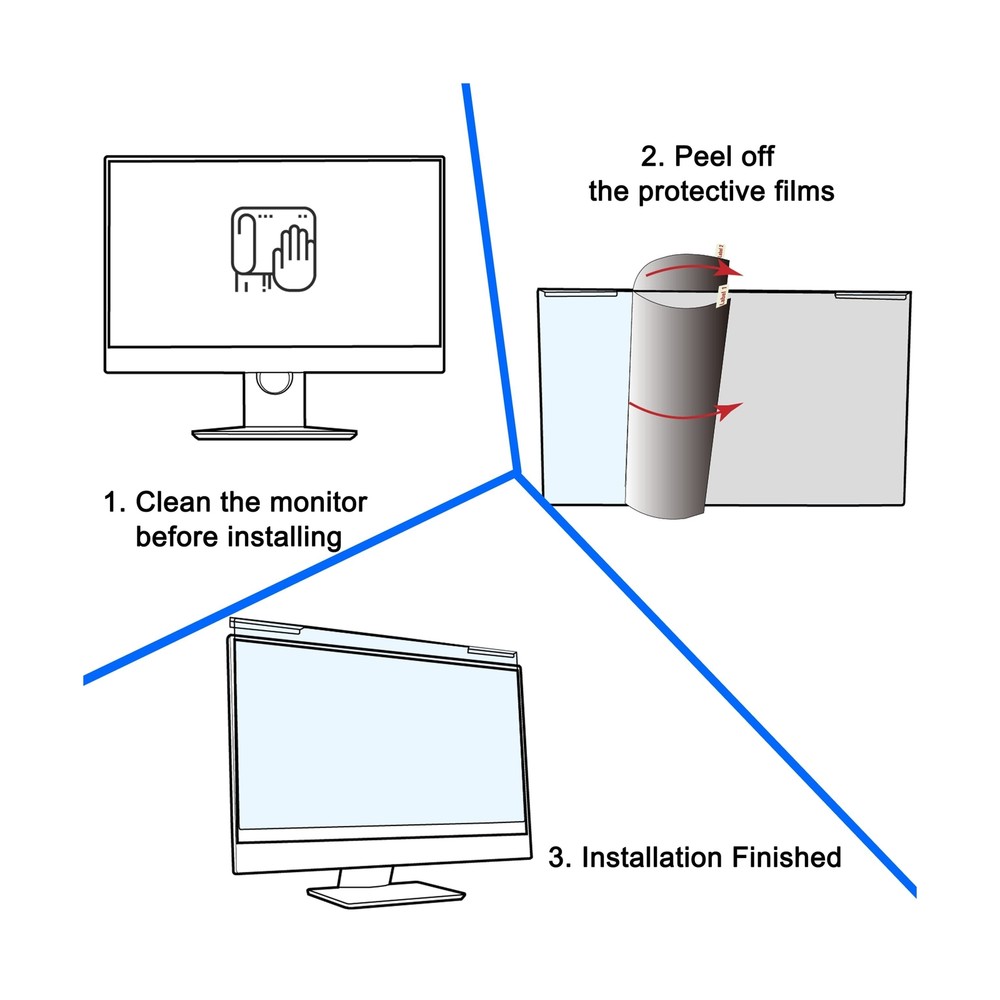 ZYY 27 Inch (DIAGONAL) Computer Blue Light Screen Protector For Eye Strain,An...