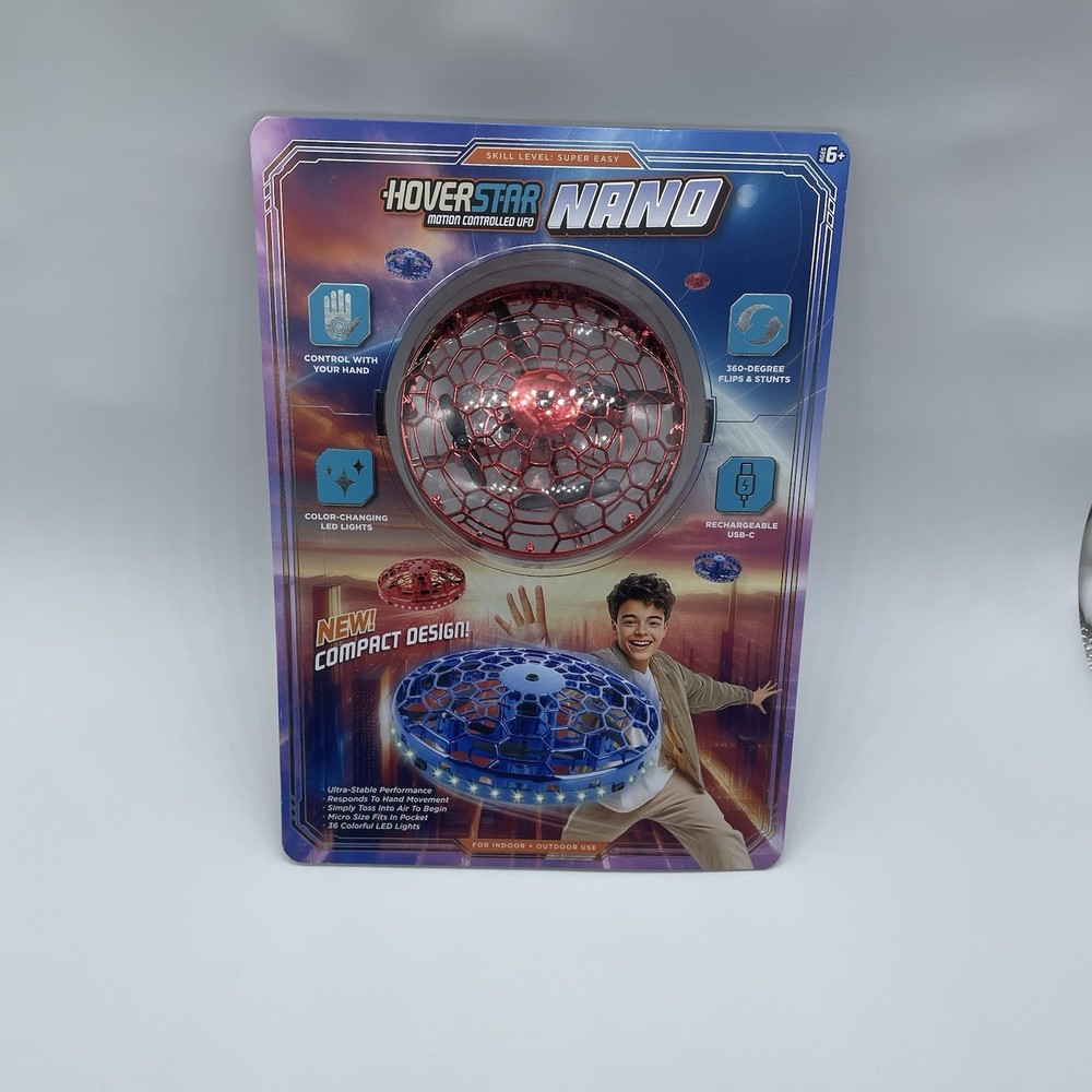 Hover Star Nano Motion Controlled UFO Toy – Hand Control  (Red)