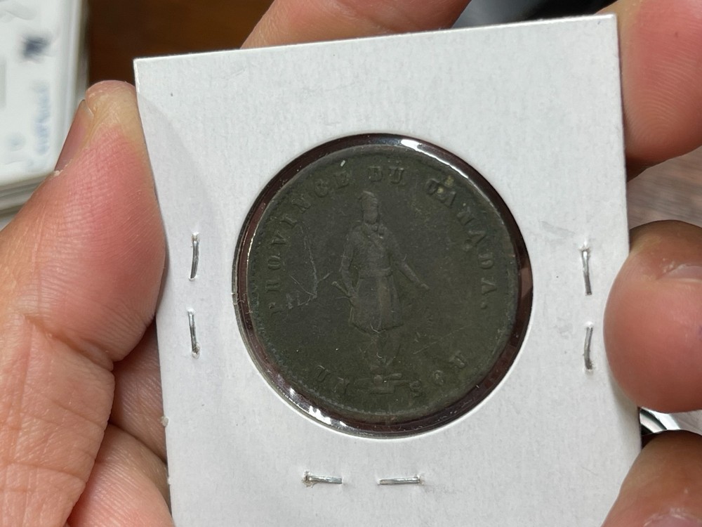 1852 Canada Half Cent Bank Token Coin