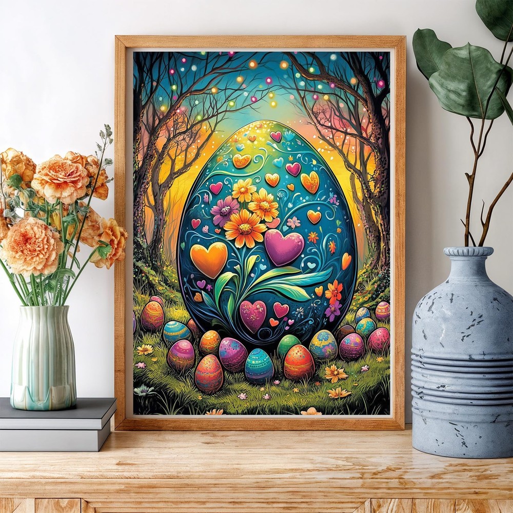 NAIMOER Easter Eggs Diamond Art Kits for Adults Beginner, 5D