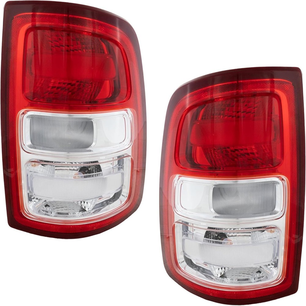 Pair Tail Lights Assembly White Decorative Frame Replacement for 2500 2019-2022